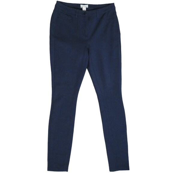 Maison Jules Womens Stretch Treggings, Skinny Pants Pockets Navy Blue 0 - Picture 1 of 5